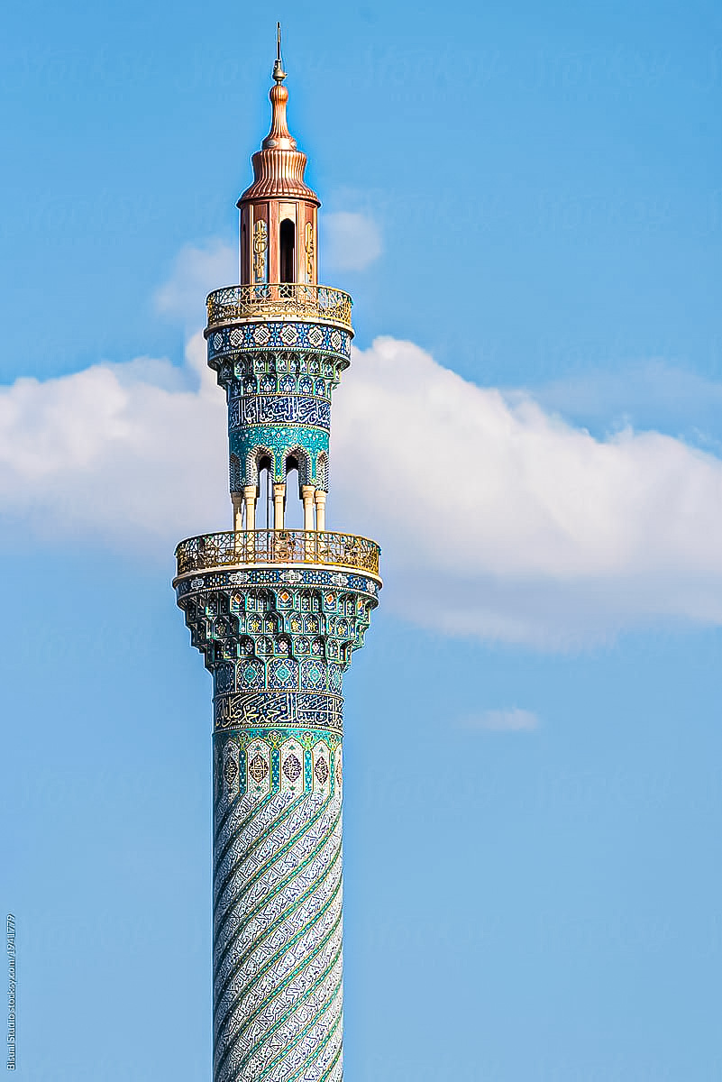 Minaret zellige vert et bleu — TRA DIVE